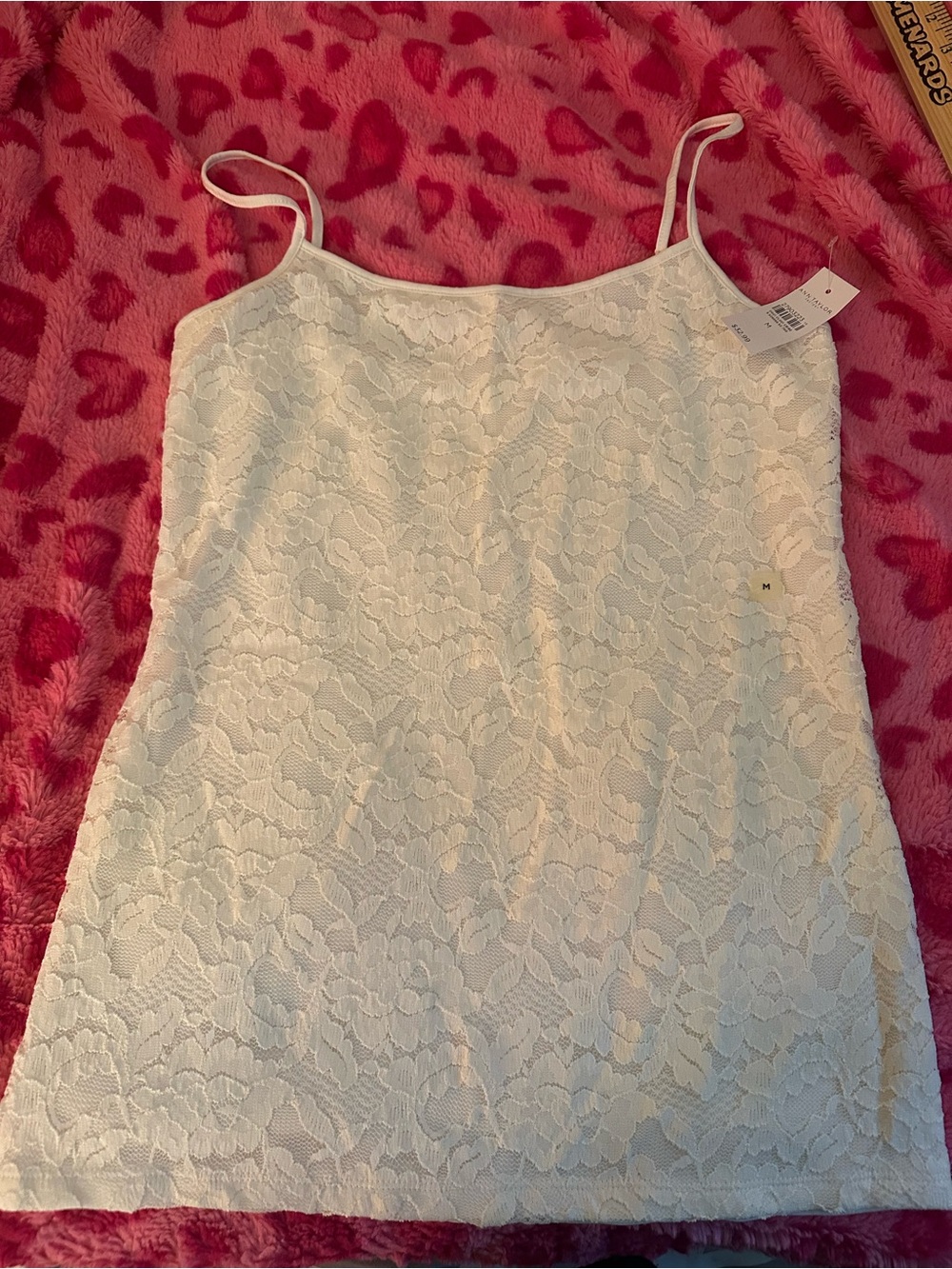 Ann Taylor Cream Lace Camisole Tank